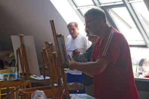 Oil Painting Holiday Charente Maritime, France with professional artist David Johnson (DJ).